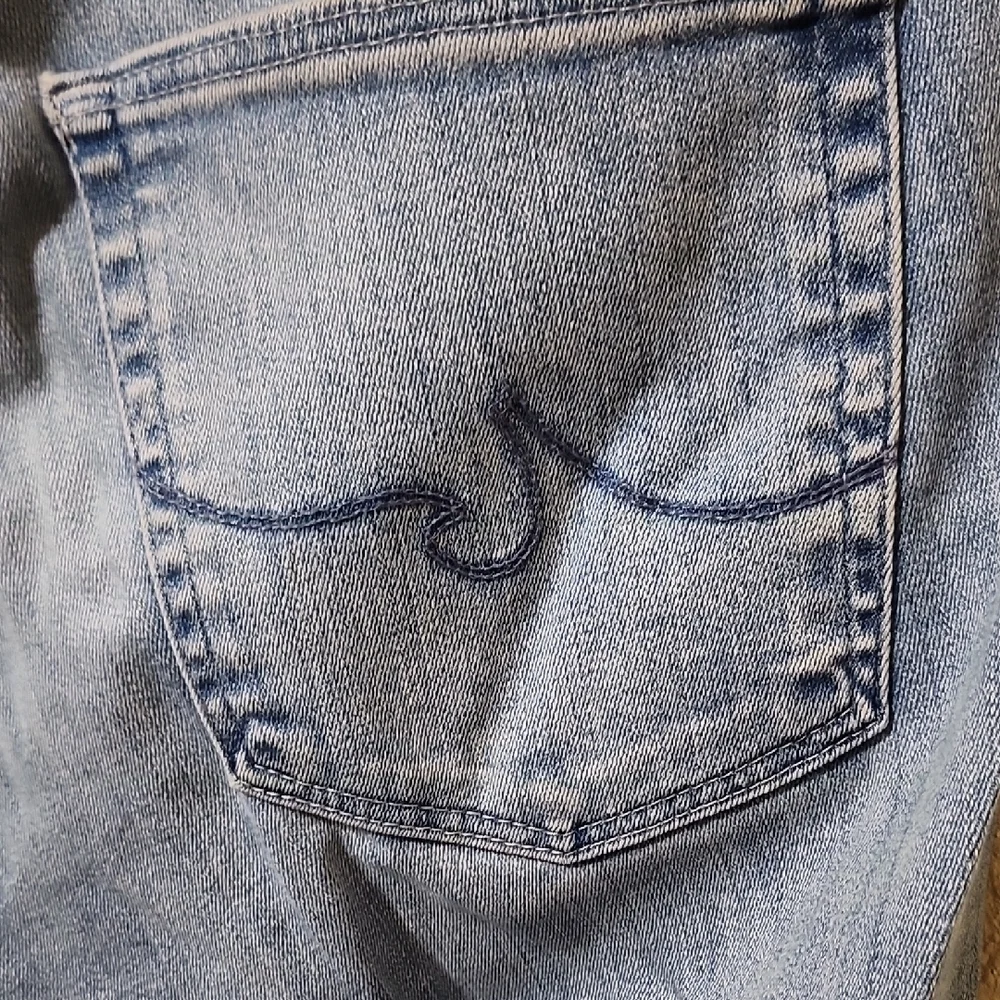 Ag Adriano Goldschmied Blue Skinny Jeans with Distressed Detailing - Picture 8 of 10